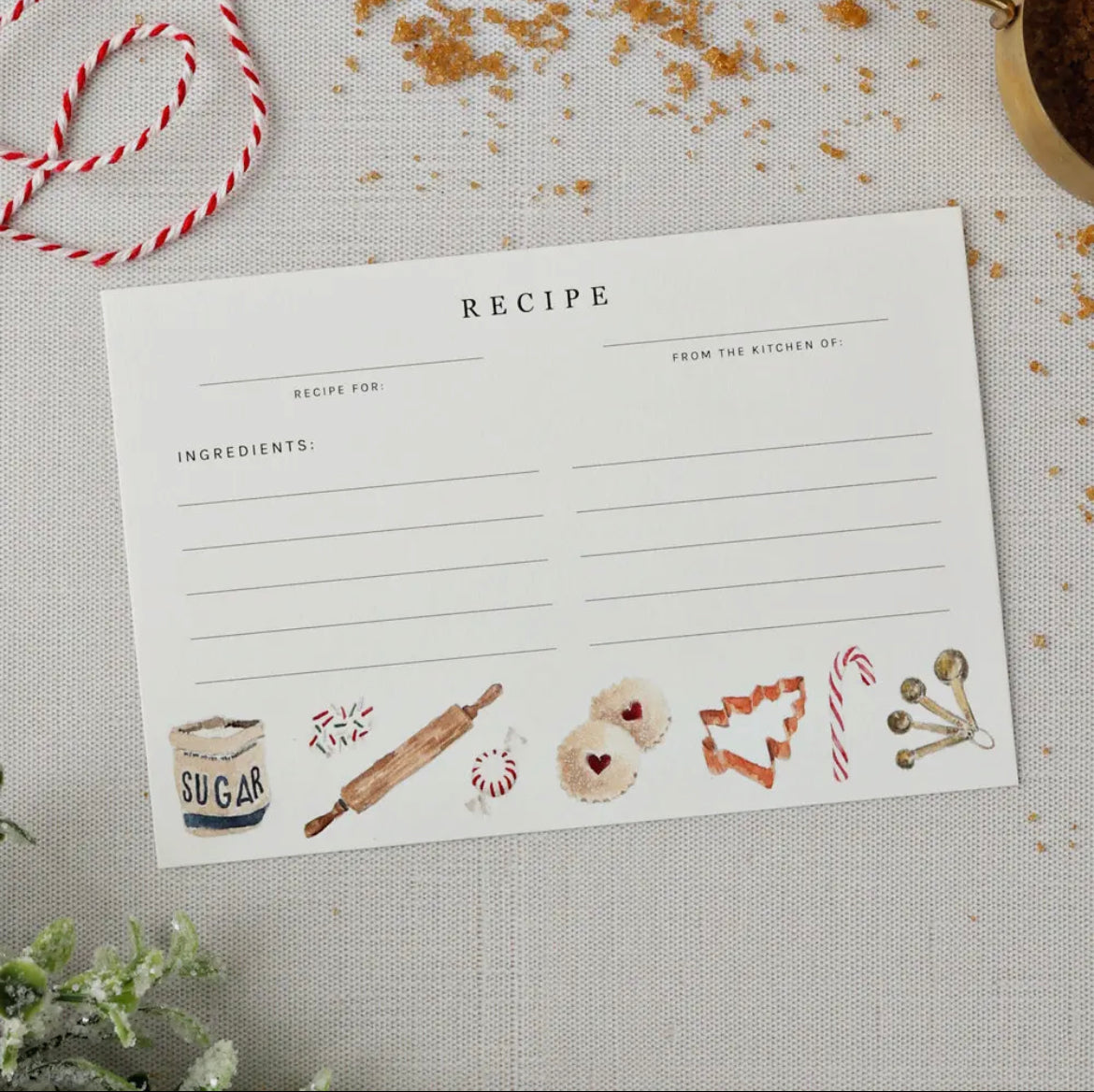 Christmas Baking Recipe Cards