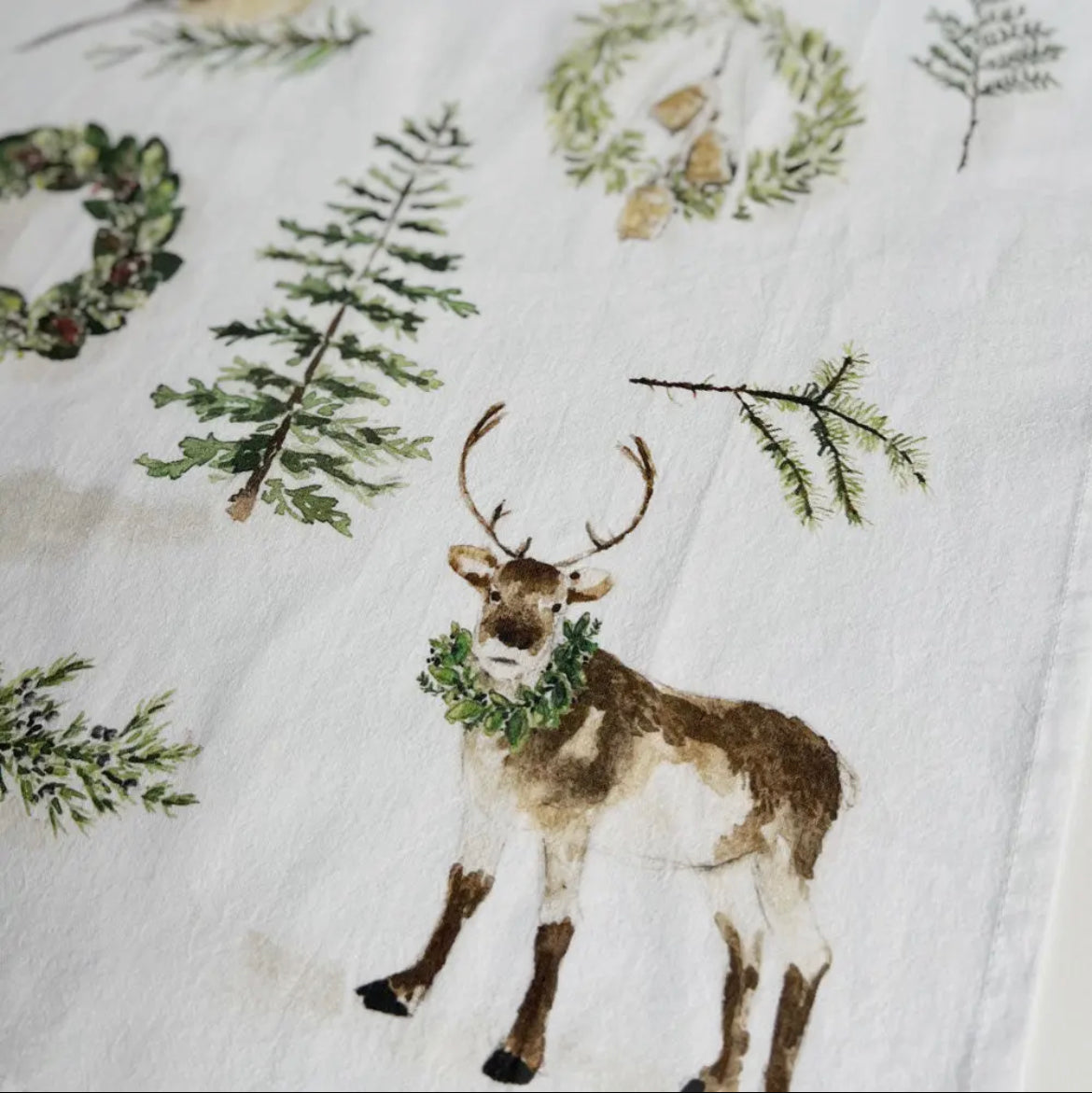 Evergreen Winter Tea Towel