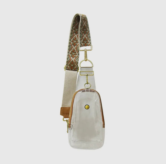 The James Stadium Clear Sling Bag |Desert Boho Brown