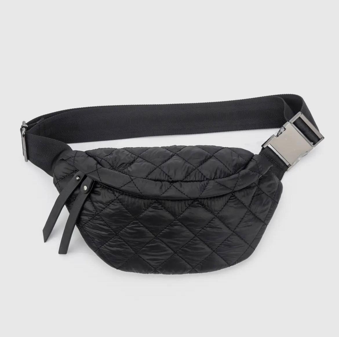 The Millie Puffer Sling Bag - Black