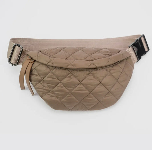 The Millie Puffer Sling Bag - Natural