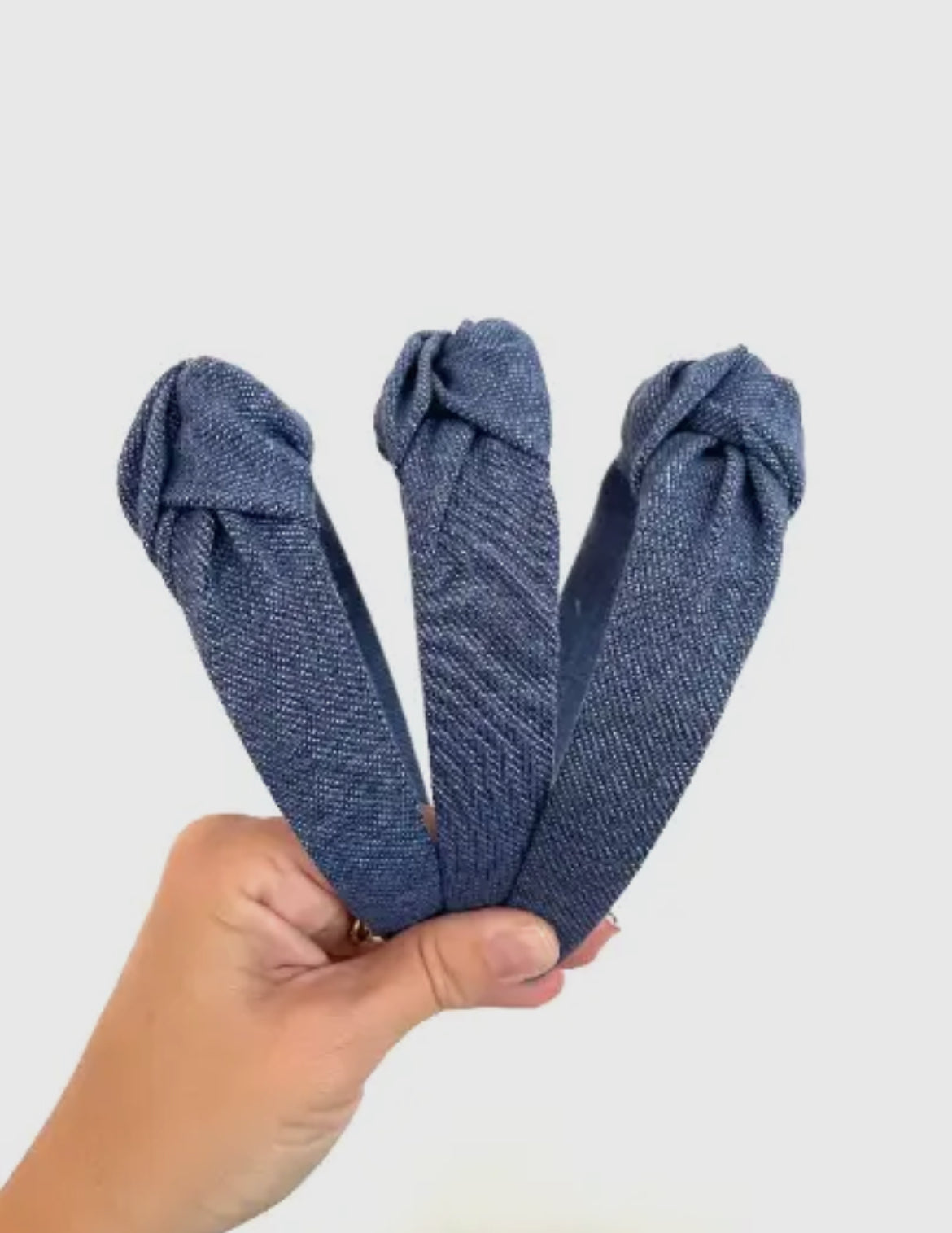 Denim Top Knot Headband