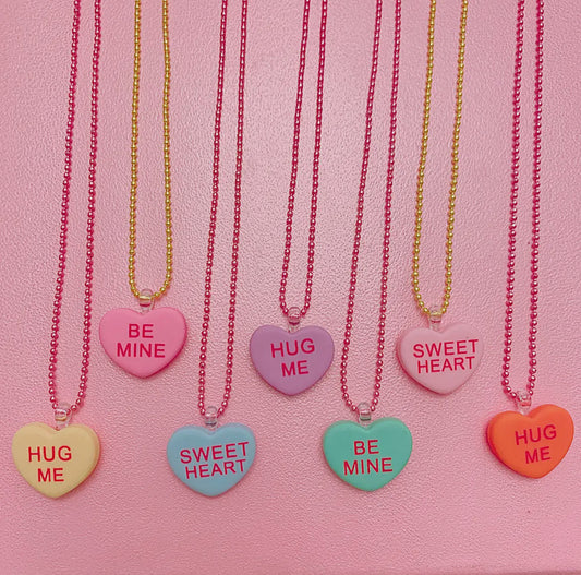 Conversation Hearts Necklace