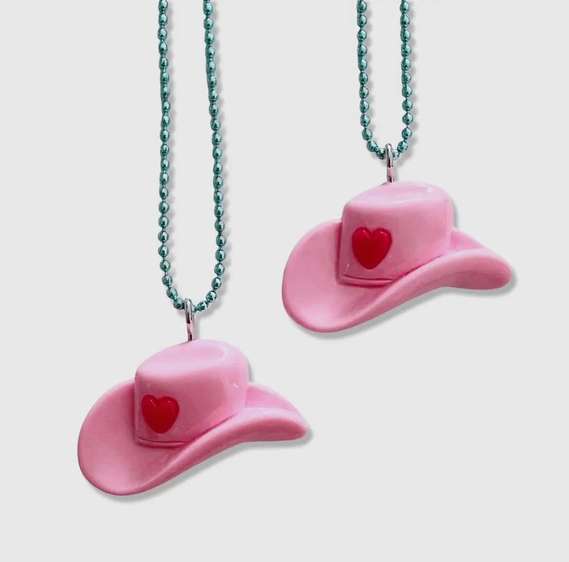 Heart Cowboy Hat Necklace