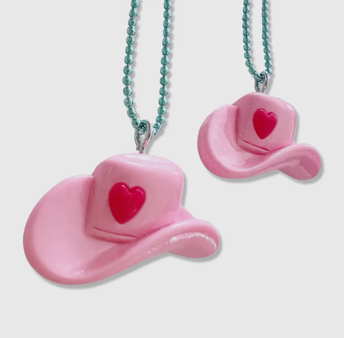 Heart Cowboy Hat Necklace