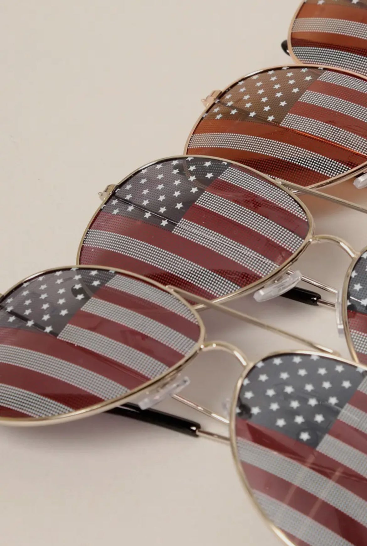 USA American Flags Aviator Sunglasses