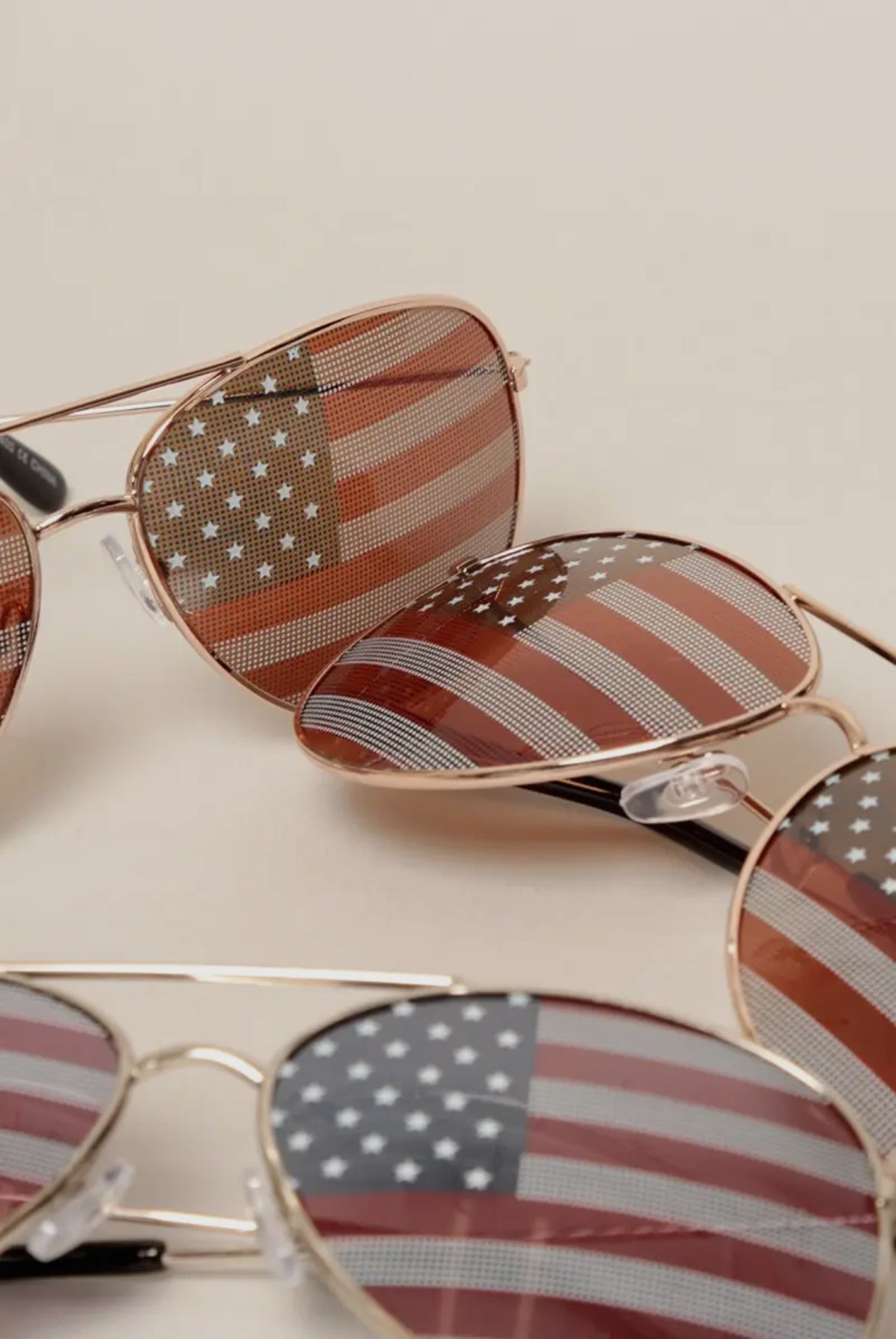 USA American Flags Aviator Sunglasses