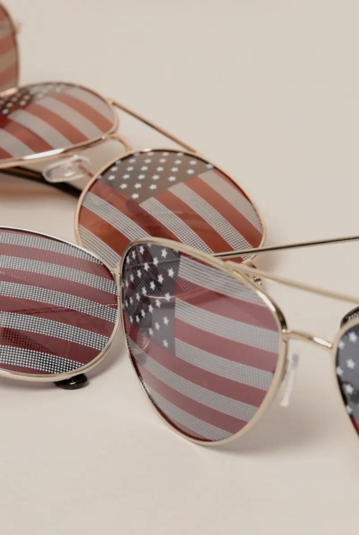 USA American Flags Aviator Sunglasses