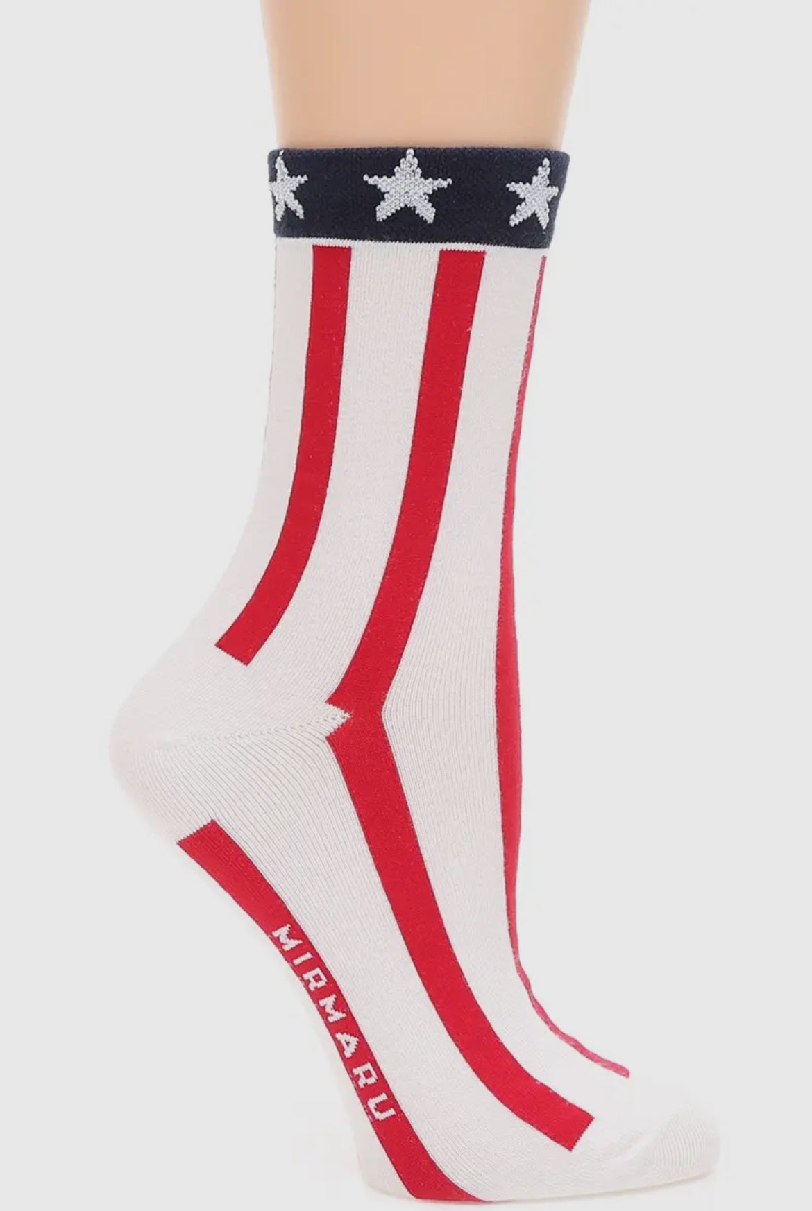 Women's USA Flag Cotton Blend Crew Socks