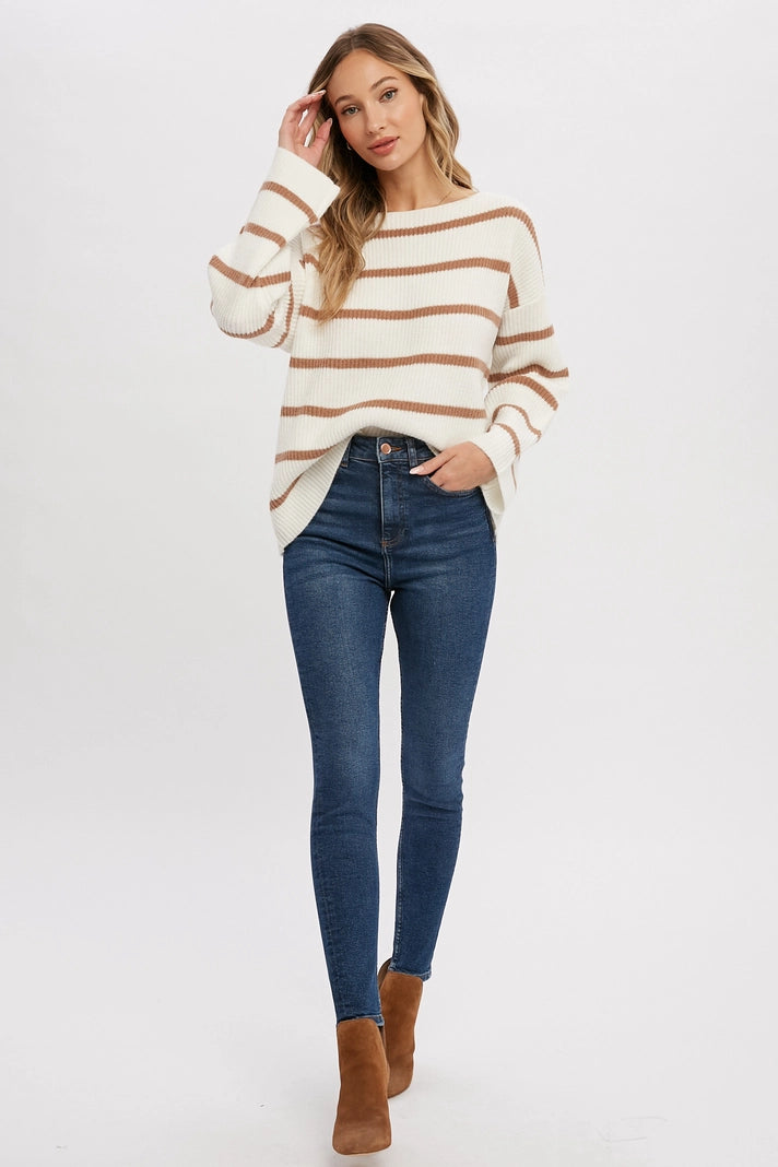 Stripe Ribbed Sweater