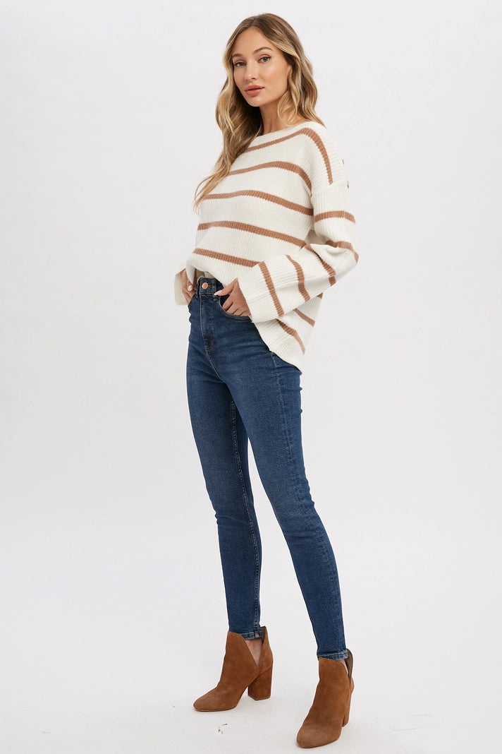 Stripe Ribbed Sweater