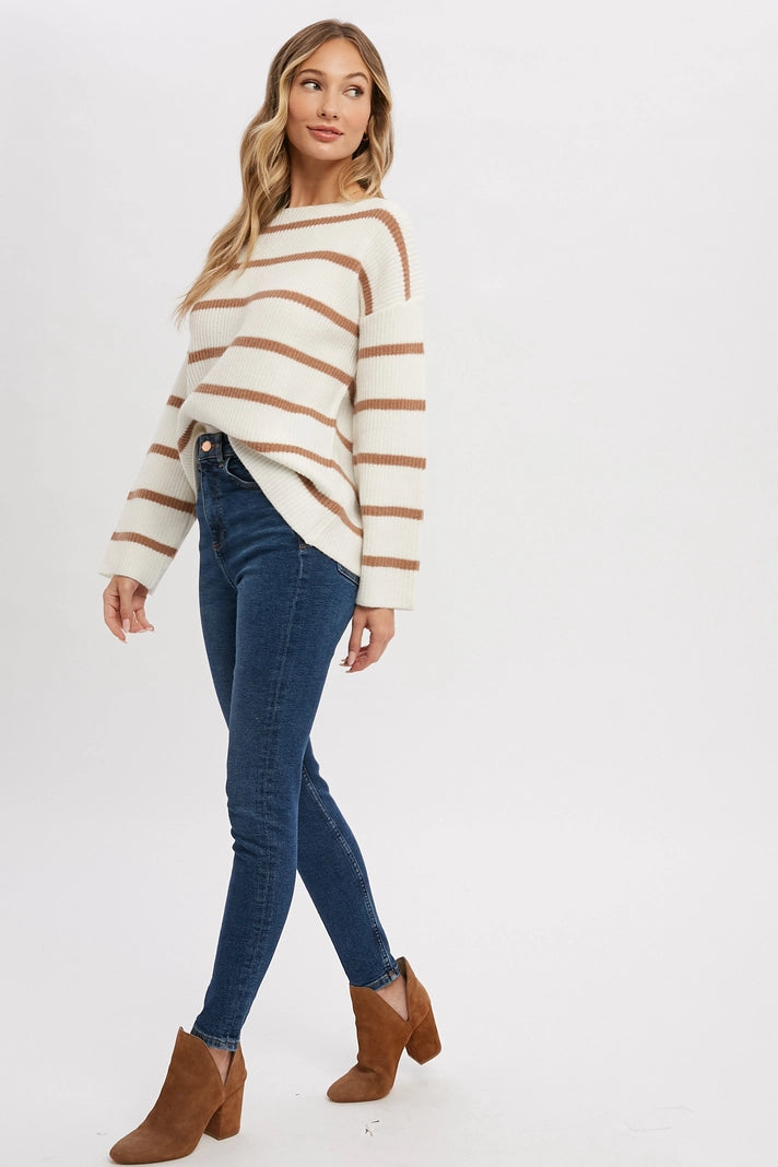 Stripe Ribbed Sweater