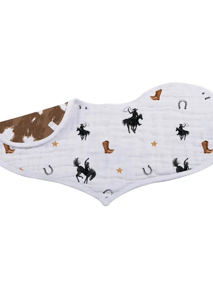 On The Range Burp Cloth Heart Bibs 2PK