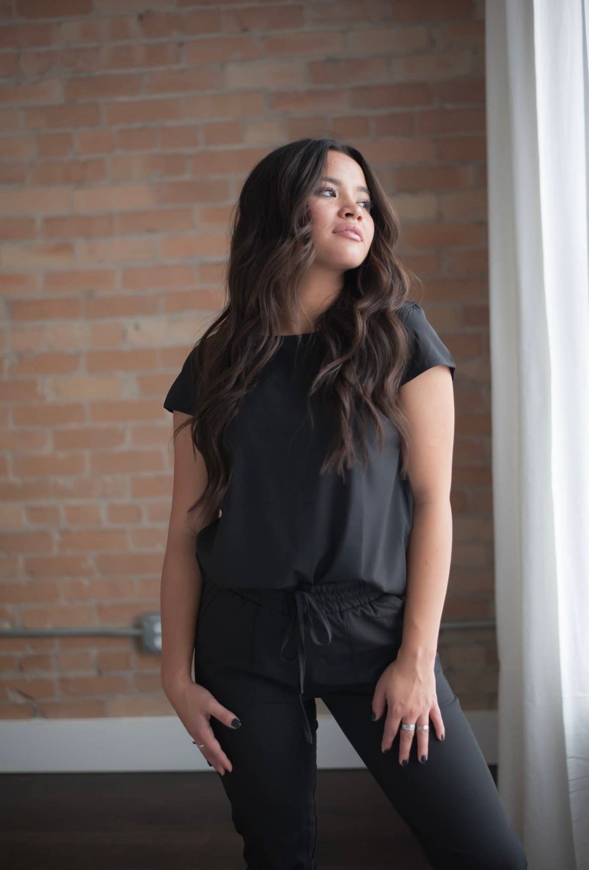 The "Undone" Jumpsuit in Black - Lightweight top + matching joggers