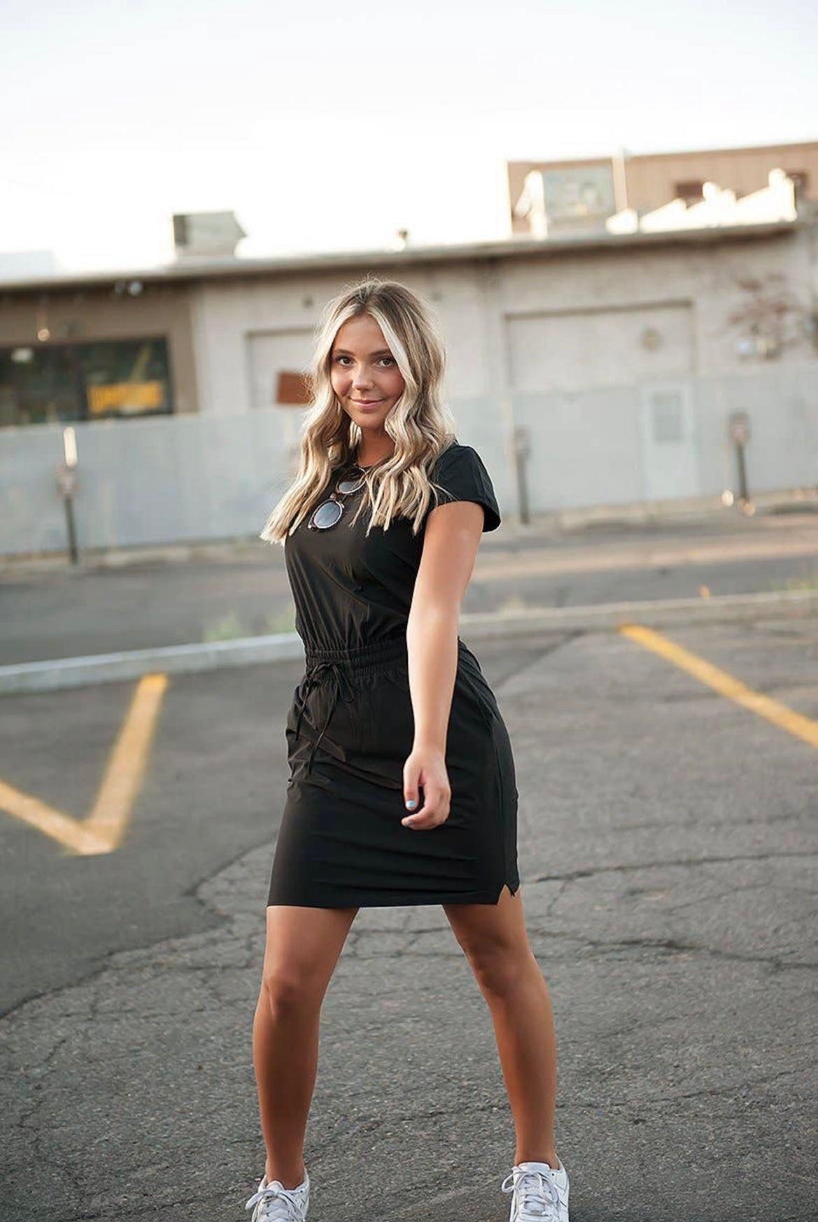 Downtown Lightweight Dress in Black