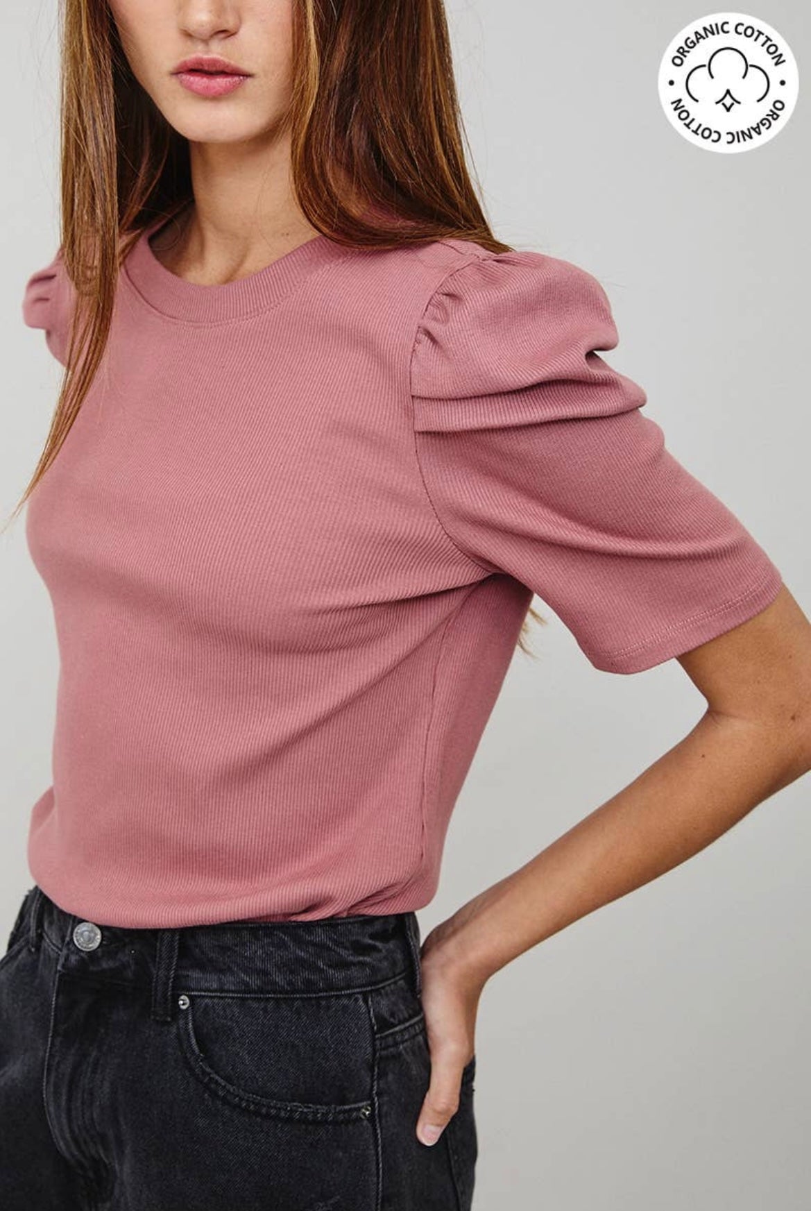 Mauve Puff Sleeve Top